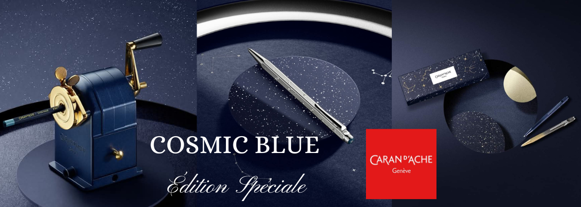 Carand'ache 849 COSMIC BLUE et Taille crayon